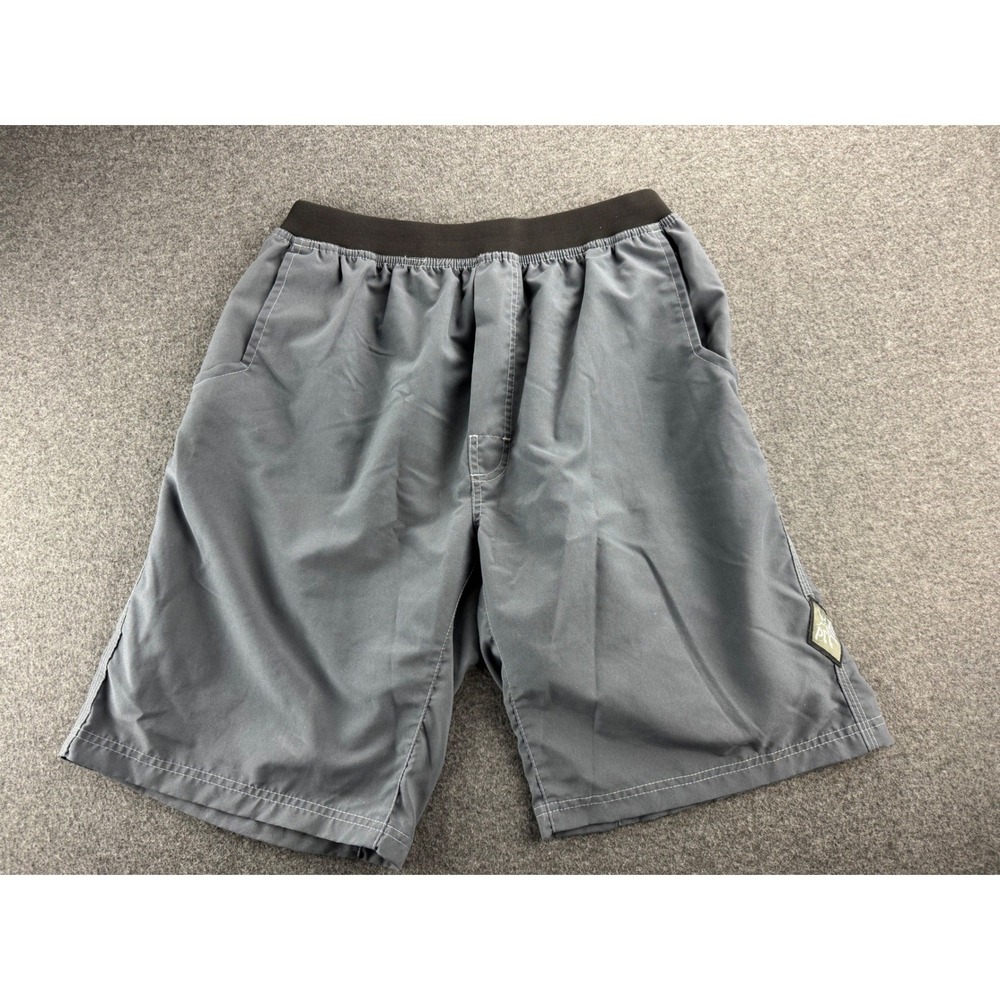 Prana Men's Gray Elastic Waist Hiking Shorts Tag Size XL‎ Best for Size Large